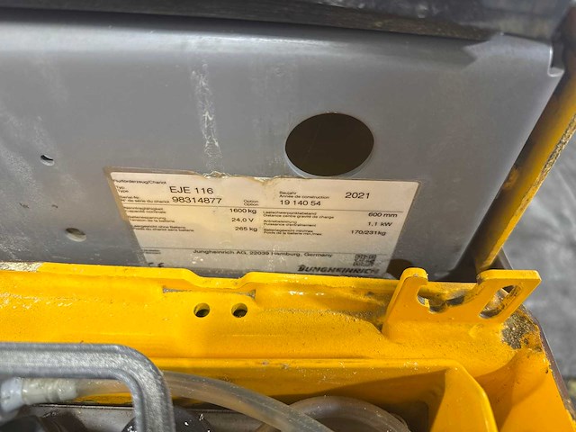 2021 jungheinrich eje 116 stapelaar - afbeelding 6 van  7