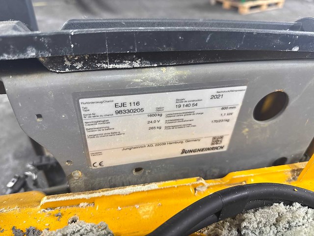 2021 jungheinrich eje 116 stapelaar - afbeelding 6 van  7