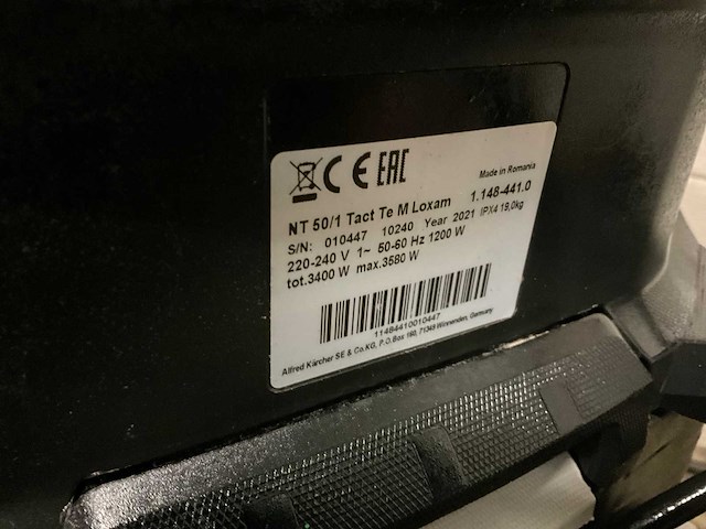 2021 karcher nt 50/1 tact te m industriële stofzuiger - afbeelding 6 van  6