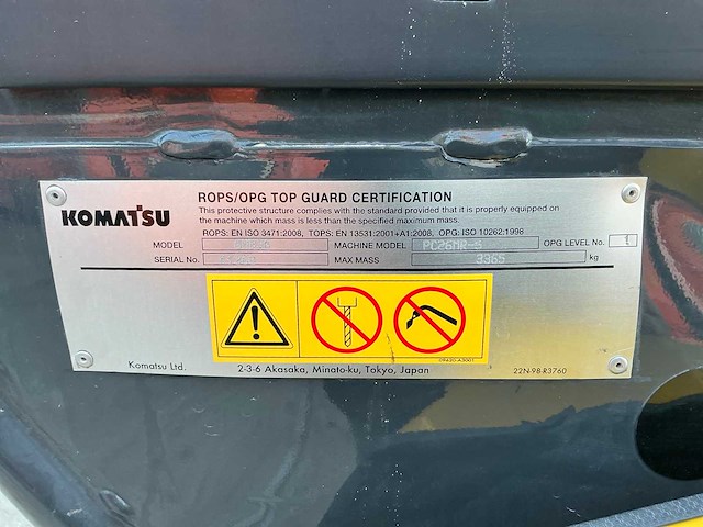 2021 komatsu pc26mr minigraafmachine - afbeelding 32 van  39