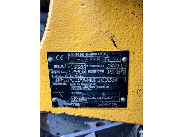 2021 komatsu pc26mr minigraafmachine - afbeelding 33 van  39