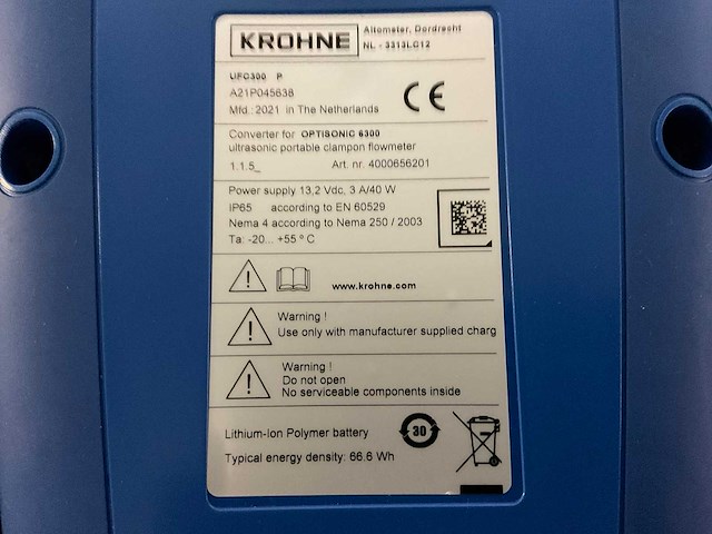 2021 krohne optisonic 6300 ulrasone clamp-on debietmeter - afbeelding 5 van  7