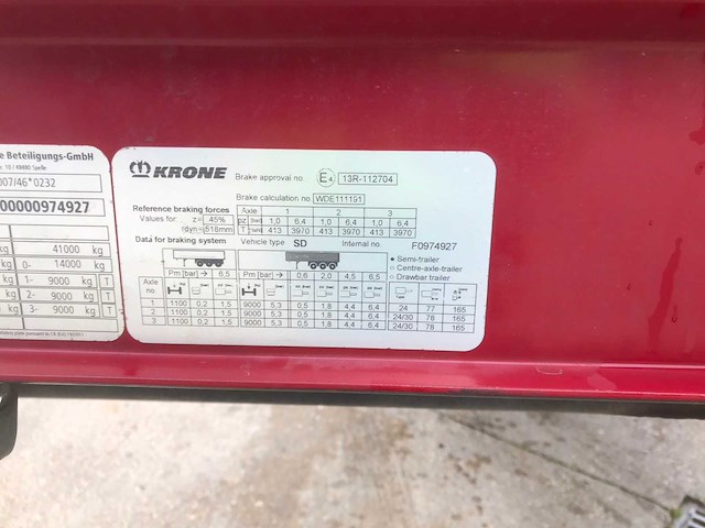2021 krone sd oplegger - afbeelding 16 van  33