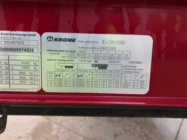 2021 krone sd oplegger - afbeelding 15 van  30