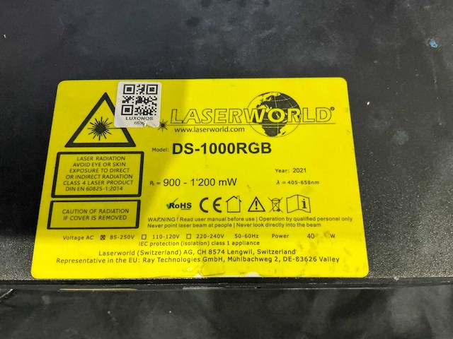 2021 laserworld ds-1000rgb laser - afbeelding 1 van  4