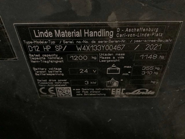 2021 linde d12 hp sp meerijstapelaar - afbeelding 3 van  10
