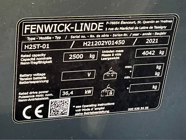 2021 linde h25t-01 2500kg vorkheftruck - afbeelding 2 van  13
