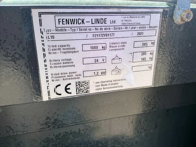 2021 linde l10 stapelaar - afbeelding 3 van  11