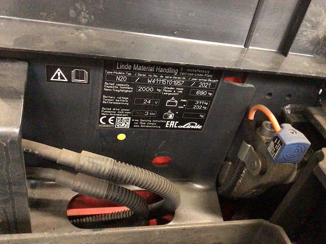 2021 linde n20 elektrische palletwagen - afbeelding 10 van  10