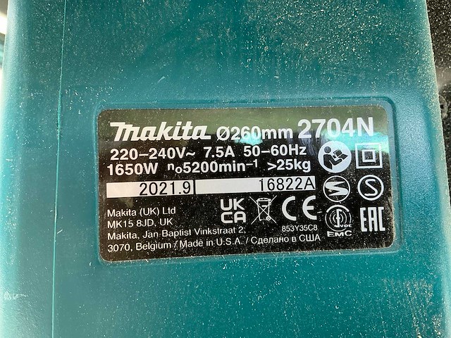 2021 makita 2704n zaagtafel - afbeelding 9 van  9