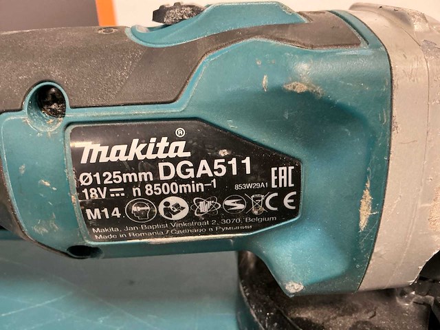 2021 makita dga511 haakse slijpmachine - afbeelding 3 van  3