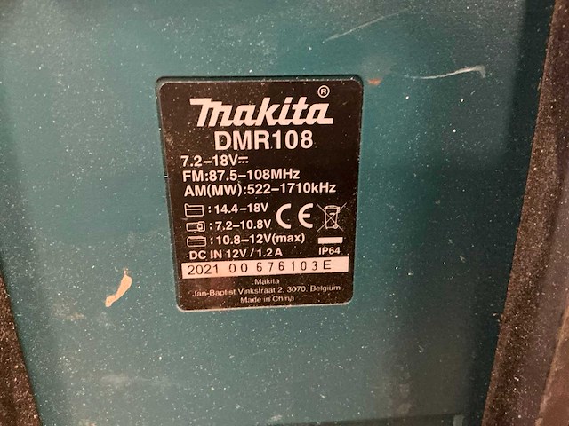 2021 makita dmr108 accu bouwradio - afbeelding 3 van  4