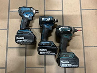2021 makita dtd153/171/172 accu slagschroevendraaier (3x) - afbeelding 1 van  2