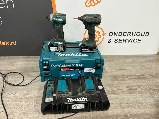 2021 makita slagschroefmachine (2x) - afbeelding 2 van  2