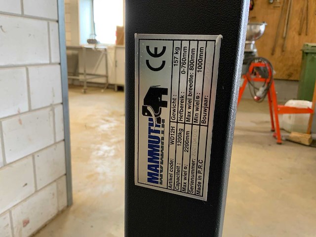 2021 mammuth wd12h wiel demontage apparaat - afbeelding 2 van  2