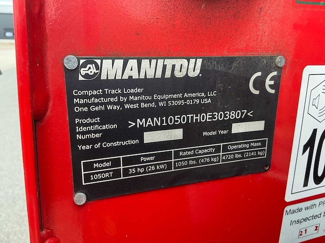 2021 manitou 1050rt schranklader - afbeelding 10 van  14