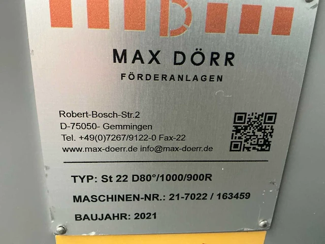 2021 max dörr st22 d80graden/1000/900r transportband bocht 90 graden (2x) - afbeelding 2 van  18