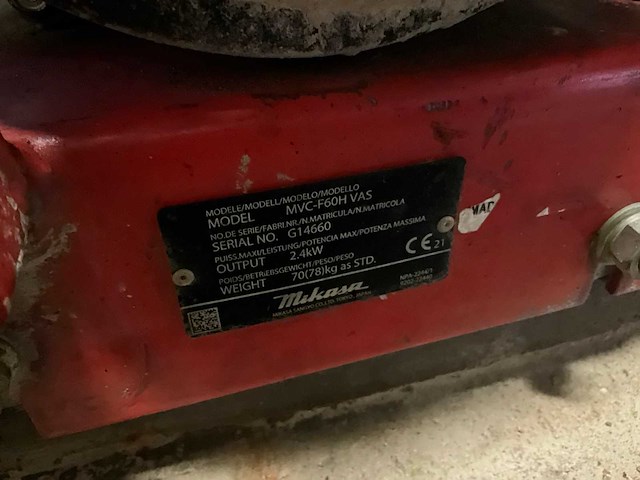 2021 mikasa mvc-f60h trilplaat - afbeelding 6 van  6