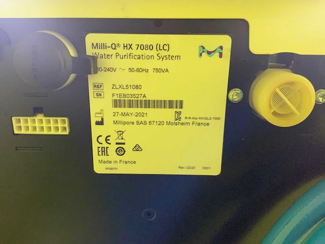 2021 milli-q hx 7080 laboratorium-grade waterzuiveringssysteem - afbeelding 12 van  13