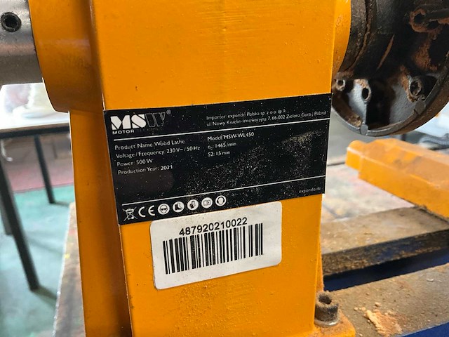 2021 msw wl450 houtdraaibank - afbeelding 4 van  4