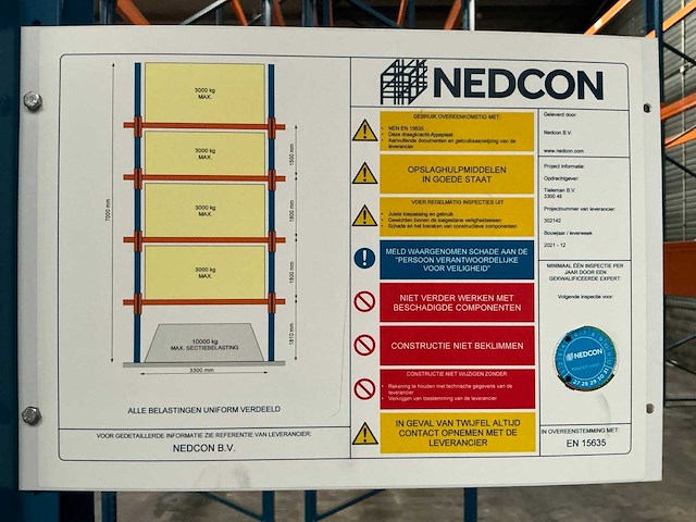 2021 nedcon magazijnstelling (63 secties) - afbeelding 10 van  18