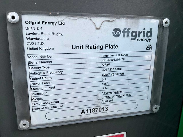 2021 offgrid energy ingenium lx 45/90 noodstroomvoorziening - afbeelding 9 van  9