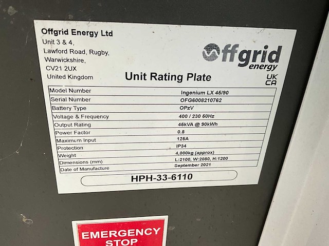 2021 offgrid energy ingenium lx 45/90 noodstroomvoorziening - afbeelding 8 van  8