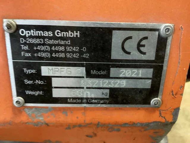2021 optimas mpfg 2 veegmachine - afbeelding 6 van  6