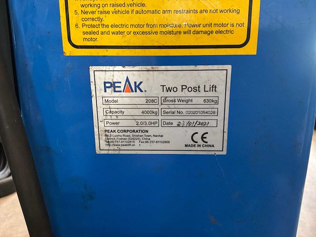 2021 peak 208c hefbrug - afbeelding 9 van  9