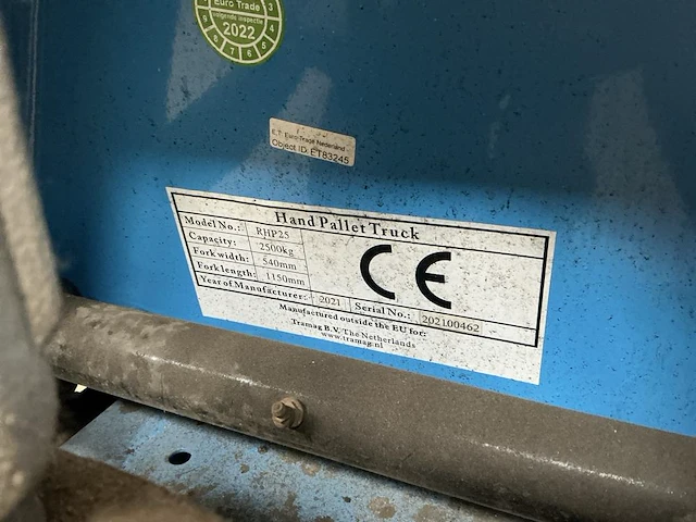 2021 rhp25 handpalletwagen - afbeelding 4 van  4
