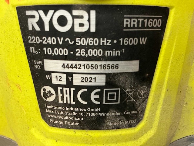 2021 ryobi rrt1600 bovenfrees - afbeelding 6 van  8