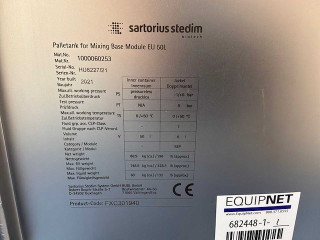 2021 sartorius palletank mobiel mengsysteem - afbeelding 6 van  7