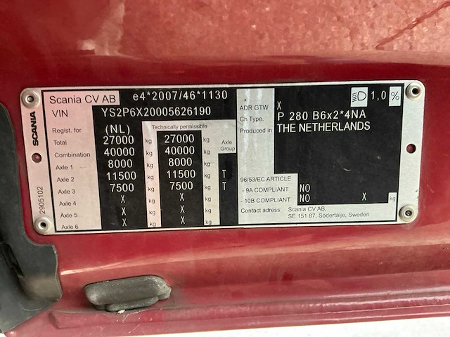 2021 scania p280 vrachtwagen met huifopbouw - afbeelding 44 van  49