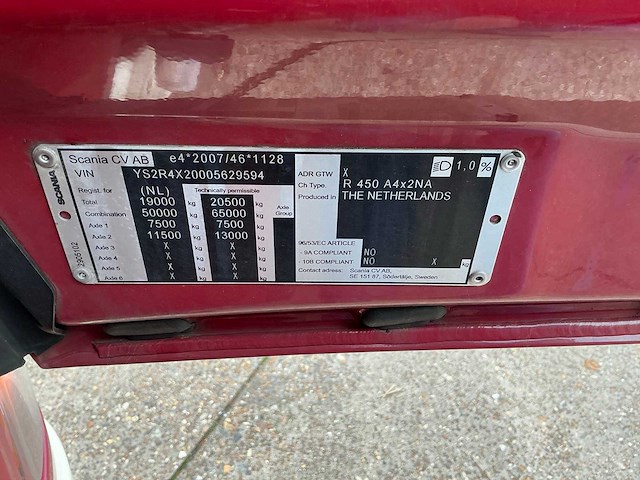 2021 scania r450 opleggertrekker - afbeelding 17 van  45