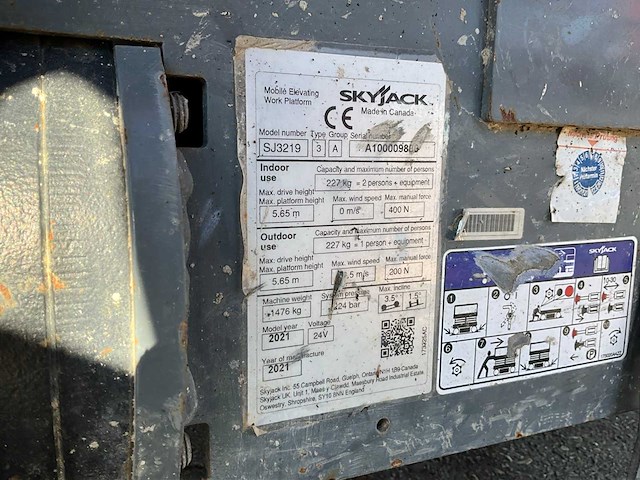 2021 skyjack sj 3219 schaarhoogwerker - afbeelding 8 van  8