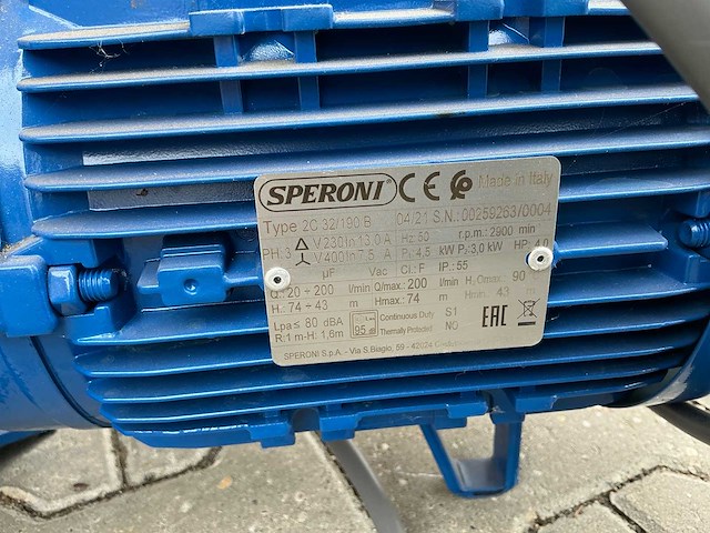 2021 speroni 2c 32/190 b waterpomp - afbeelding 7 van  7