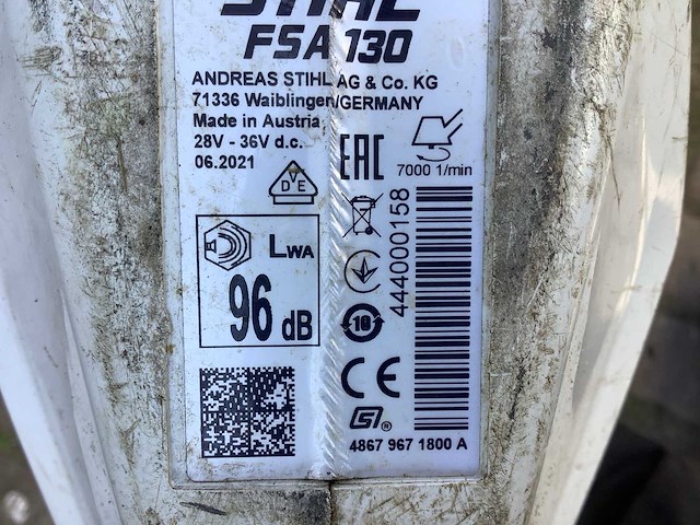 2021 stihl fsa130 bosmaaier - afbeelding 4 van  4