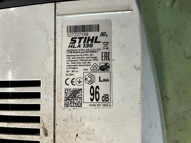 2021 stihl hla 135 stok heggenschaar - afbeelding 5 van  5