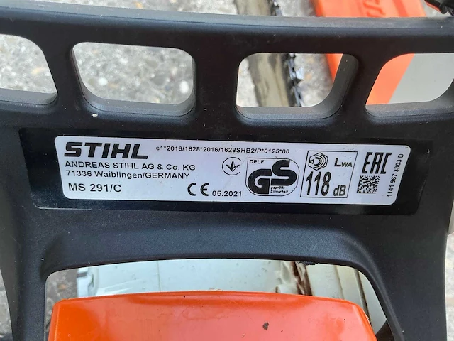 2021 stihl ms 291c kettingzaag - afbeelding 6 van  6