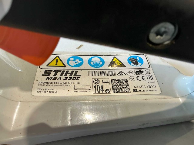 2021 stihl msa220c kettingzaag - afbeelding 4 van  4