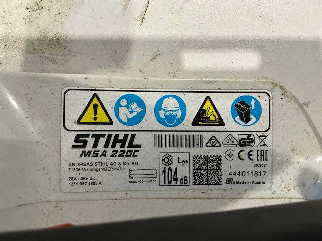 2021 stihl msa220c kettingzaag - afbeelding 5 van  5