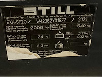 2021 still exh-sf20 2000kg meerij palletwagen - afbeelding 3 van  4