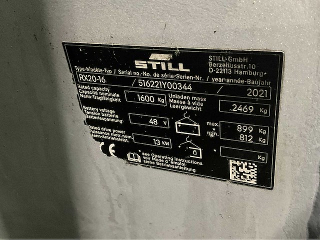 2021 still rx20-16 lepelversteller vorkheftruck - afbeelding 9 van  17