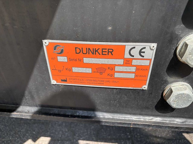2021 storti dunker t2 240s voermengwagen – 24 m³ – dubbelvijzel - afbeelding 8 van  26