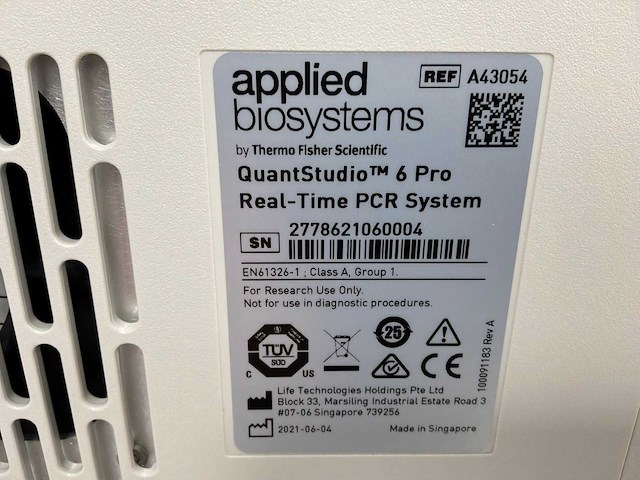2021 toegepaste biosystems quantstudio 6 pro real-time pcr-systeem - afbeelding 5 van  5