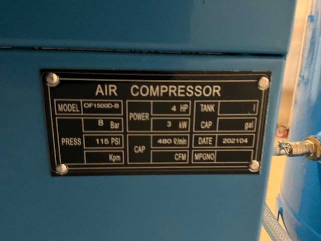 2021 toolmania of 1500d-b luchtcompressor - afbeelding 3 van  6