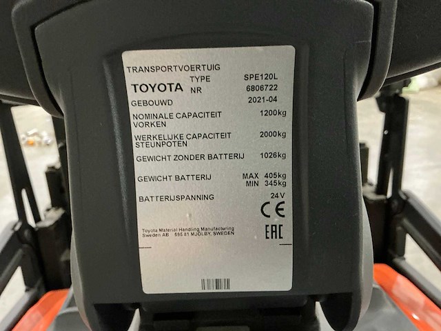 2021 toyota bt staxio dxh3300 elektrische palletwagen met platform - afbeelding 8 van  17