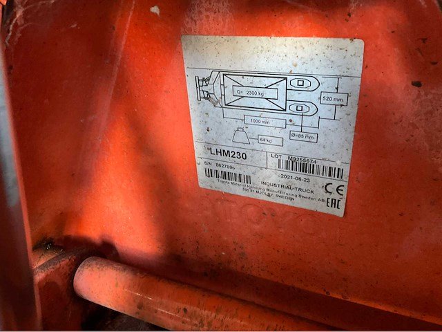 2021 toyota lhm 230 hand hydraulische palletwagen - afbeelding 4 van  4