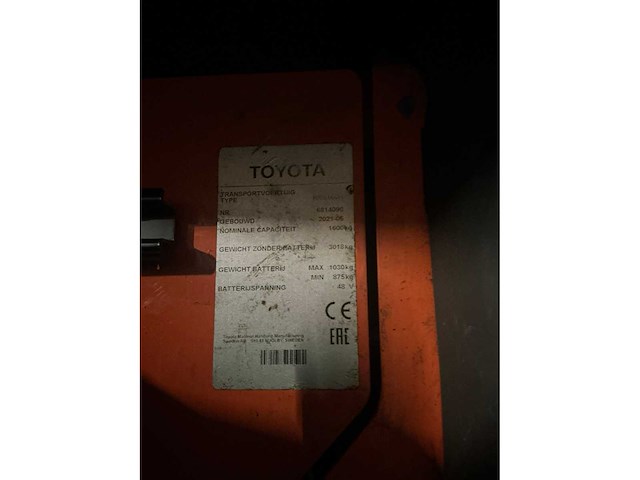 2021 toyota rre160h reachtruck - afbeelding 10 van  21