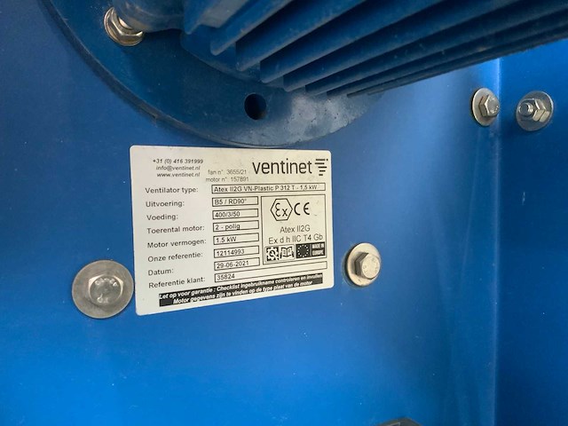2021 ventinet ll2g vn-plastic p312 centrifugaal ventilator - afbeelding 5 van  7